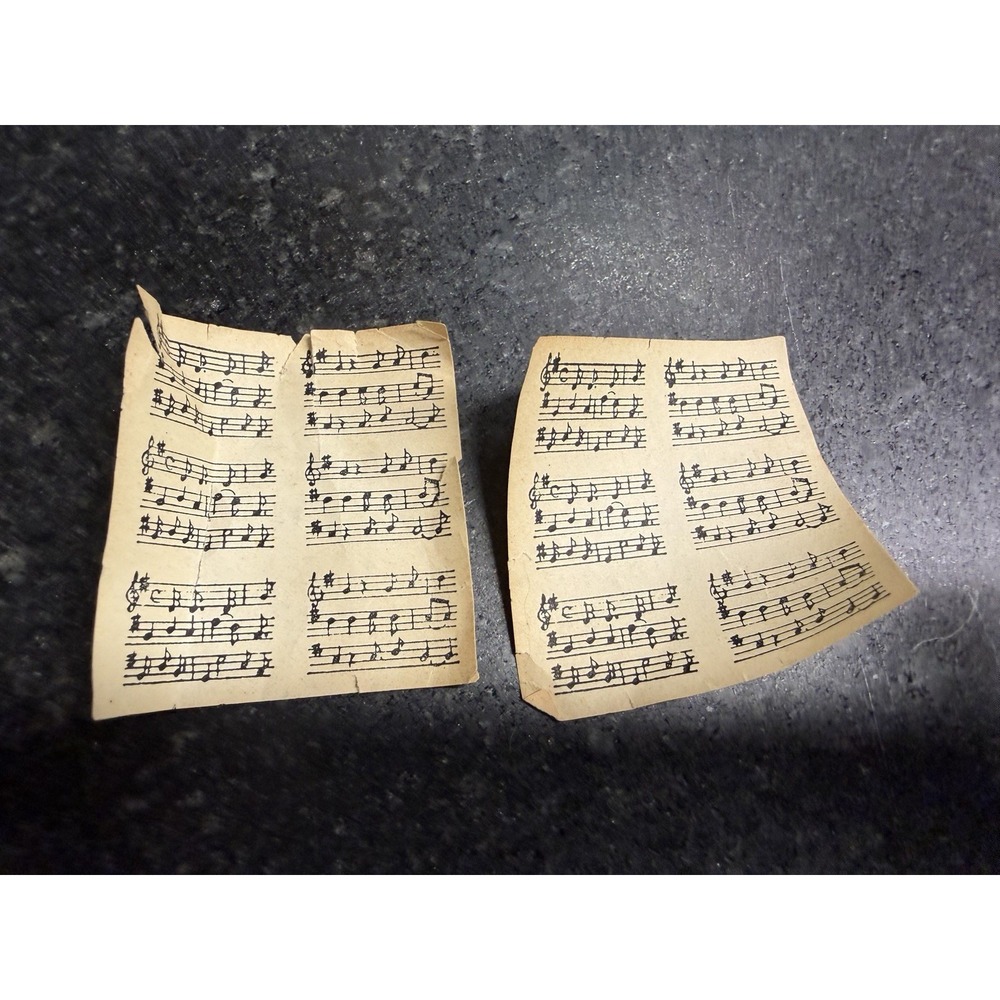 Vintage 1972 Reevesline Miniature Violin Music Stand Sheet Music Japan Dollhouse - Picture 4 of 10
